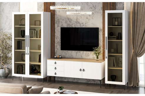 Гостиная Стелла 1+тв+1 белый-2