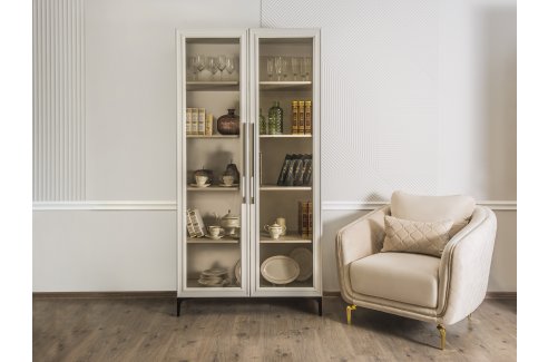 Витрина Стелла 2-ств ярко серый-8