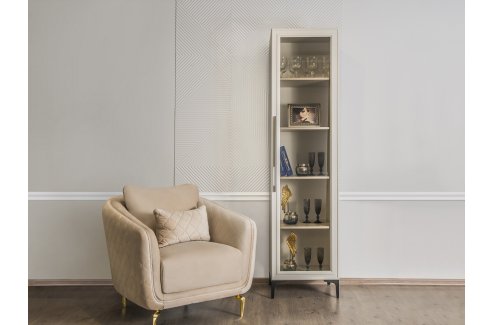 Витрина Стелла 1-ств ярко серый-8