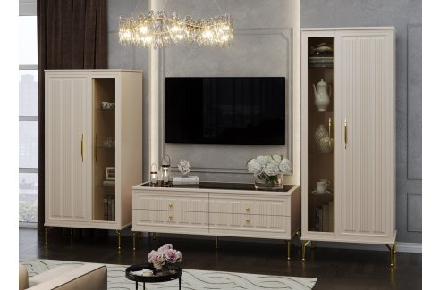 Гостиная Замира 2+тв+2 бежевый-2