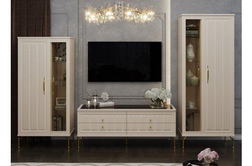 Гостиная Замира 2+тв+2 бежевый-1