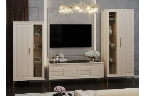 Гостиная Замира 2+тв+2 бежевый