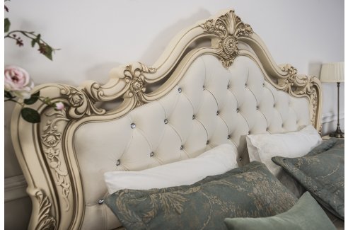 Кровать Мона Лиза 180х200 см с мягким изголовьем крем-3