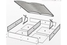 Ящик с подъемным механизмом Жаклин 180x200 см бежевый