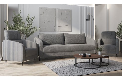 Диван Стелла 3х местный серый-6