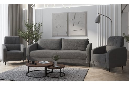 Диван Стелла 3х местный серый-7