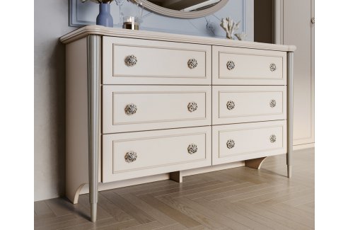 Комод Диана 6 ящиков бежевый-2