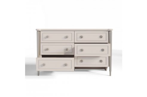 Комод Диана 6 ящиков бежевый-1