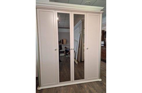 шкаф Диана 4-створчатый с зеркалом бежевый