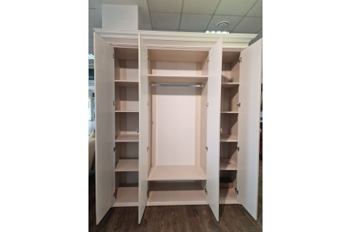 шкаф Диана 4-створчатый с зеркалом бежевый-1