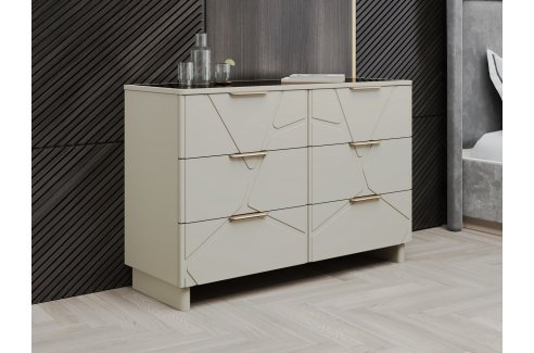 Комод Лейла 6 ящиков ярко серый-1