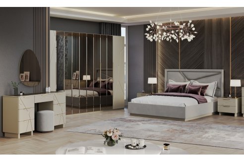 Спальня Лейла 4-ств ярко серый