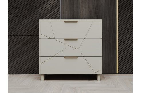 Комод Лейла 3 ящика ярко серый-1