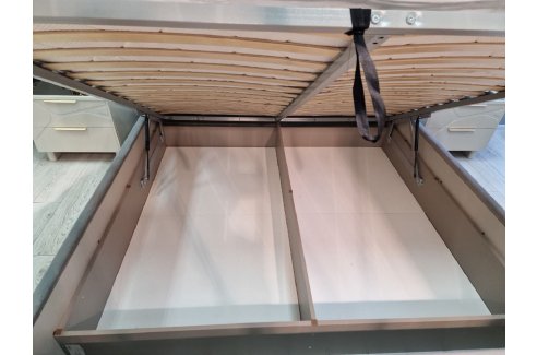 Ящик с подъемным механизмом Лейла 180x200 см серый-2