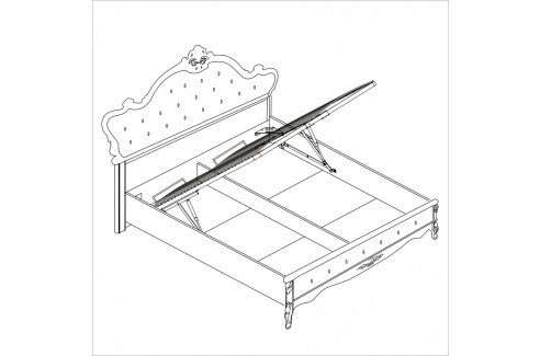 Кровать Мишель 160х200 см с подъёмным механизмом белый матовый-3