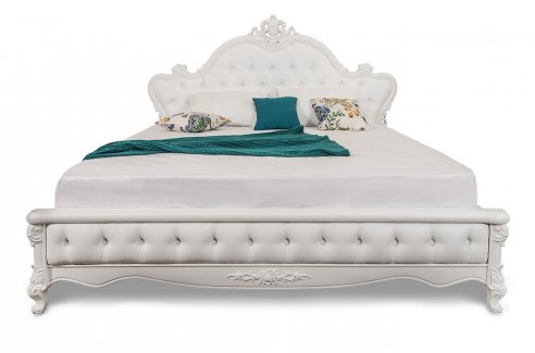 Кровать Мишель 160х200 см с подъёмным механизмом белый матовый-1