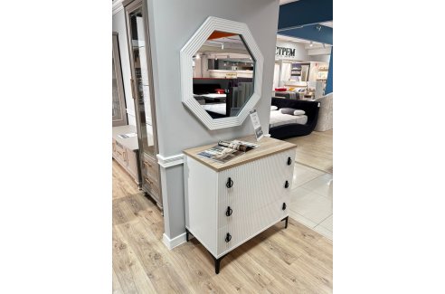 Комод Стелла 3 ящика белый-2