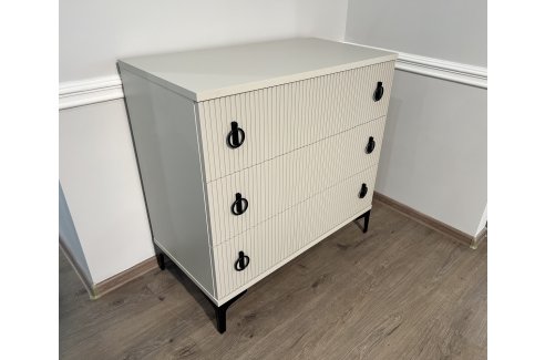 Комод Стелла 3 ящика ярко серый-1