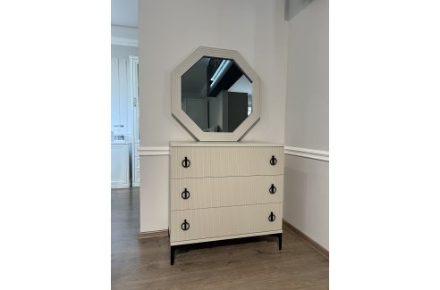 Комод Стелла 3 ящика ярко серый-4