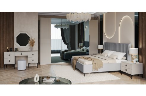 Туалетный столик Стелла ярко серый-2