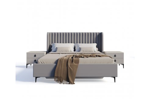 Кровать Стелла 160x200 см ярко серый-1