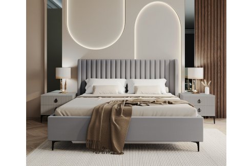 Кровать Стелла 160x200 см ярко серый-2