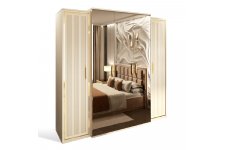 Шкаф Замира 5-створчатый с зеркалом бежевый