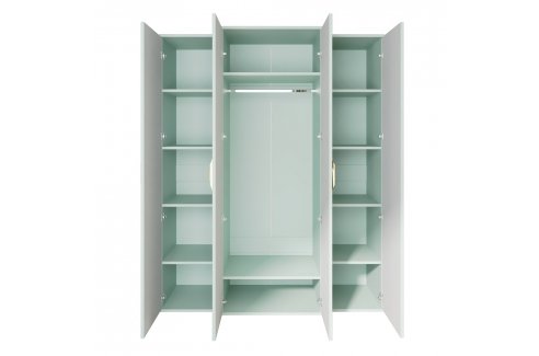 Шкаф Замира 4-створчатый с зеркалом оливковый-1