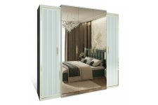 Шкаф Замира 5-створчатый с зеркалом оливковый