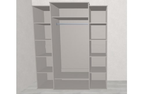 Шкаф Замира 4-створчатый с зеркалом серый-2