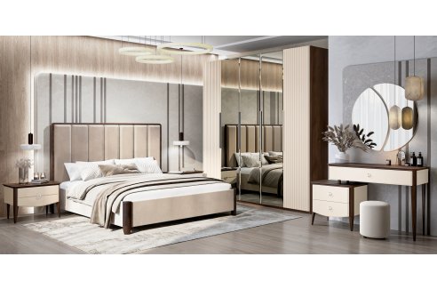 Кровать Жаклин 180x200 см бежевый-5