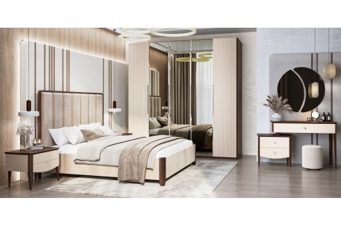 Кровать Жаклин 180x200 см бежевый-4