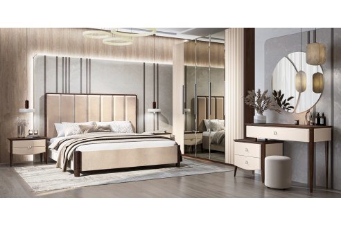 Кровать Жаклин 180x200 см бежевый-3